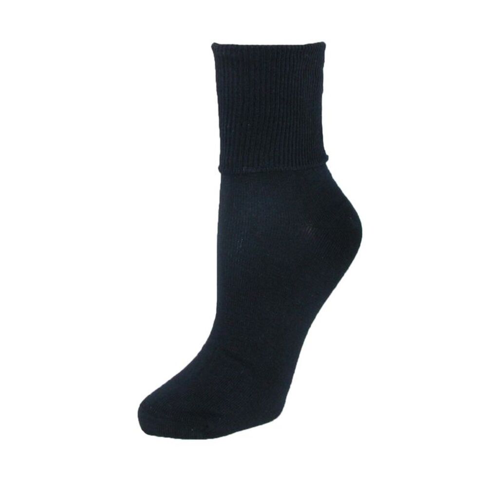 Jefferies Socks Women's Plus Size Cotton Turn Cuff Sock